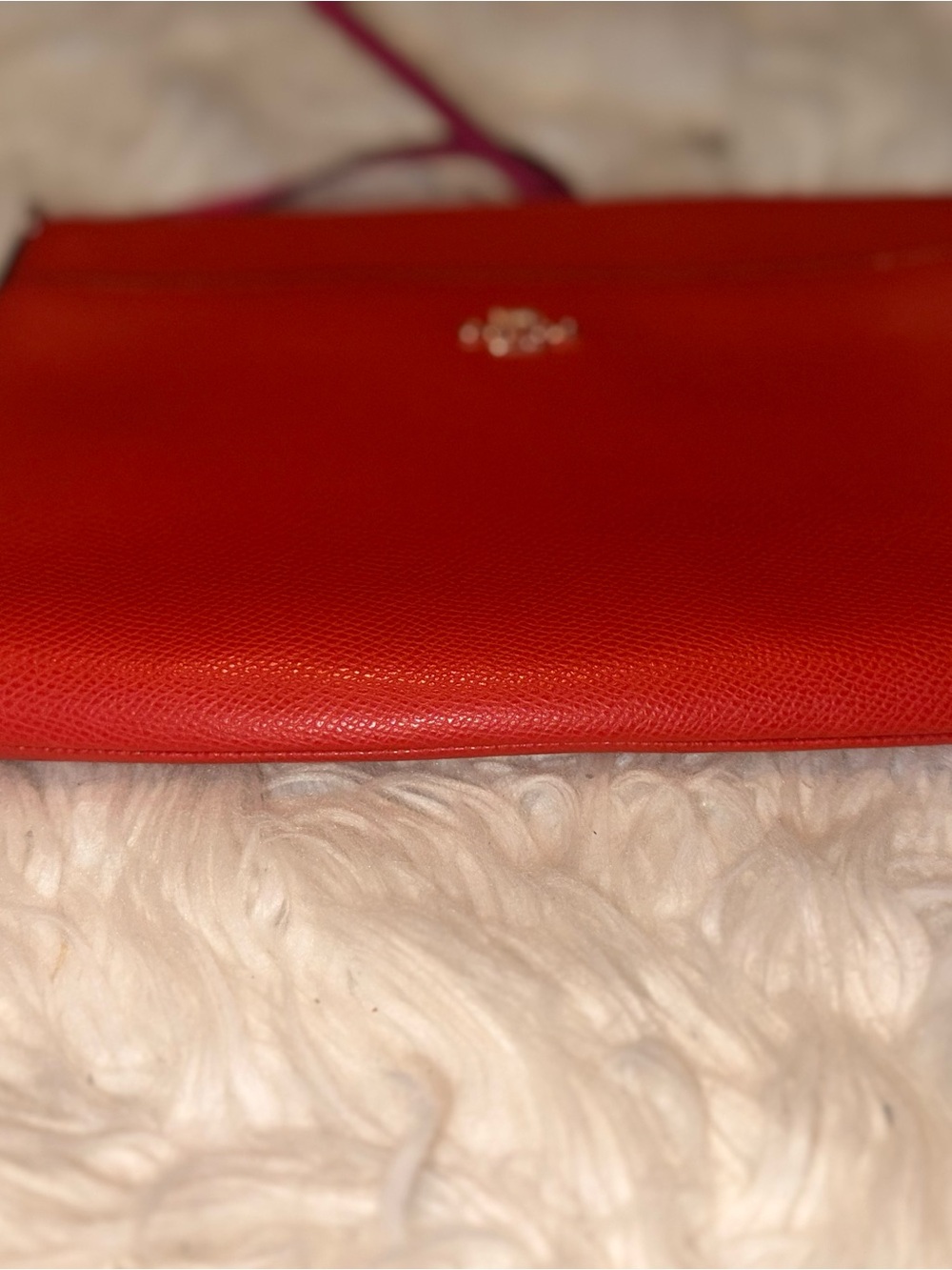 Coach Red & Pink East/West Pop Crossbody
